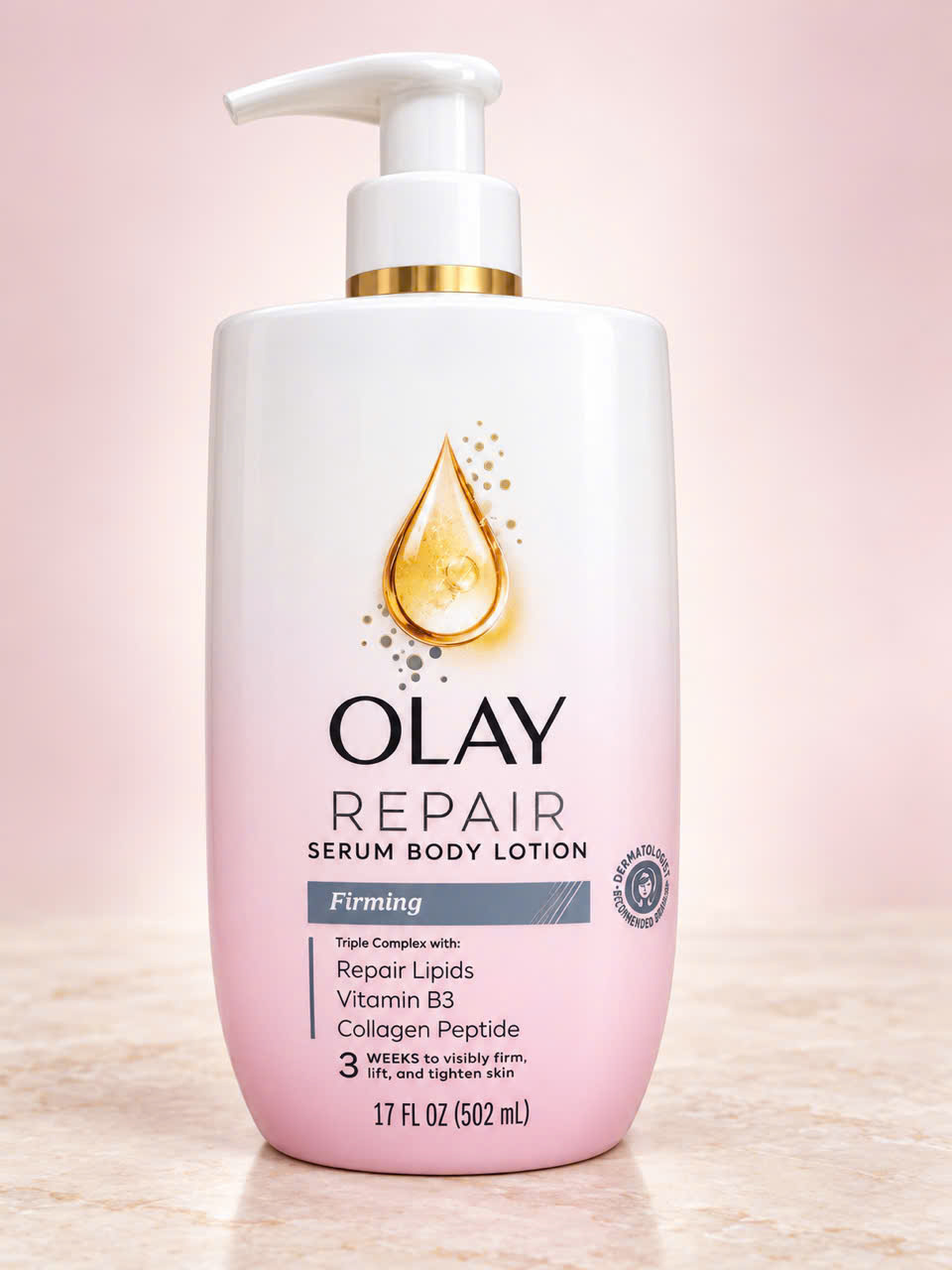 Olay Firming Body Lotion for Women, with Vitamin B3 & Collagen Peptide, 17 fl oz