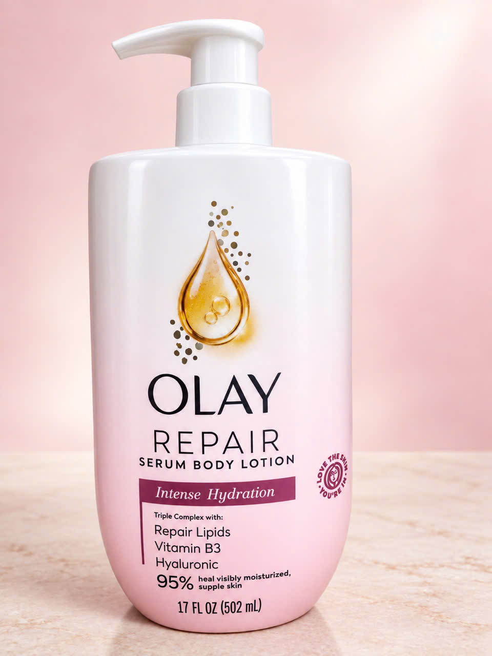 Olay Intensely Hydrating Body Lotion for Women, with Hyaluronic Acid & Niacinamide, 17 fl oz