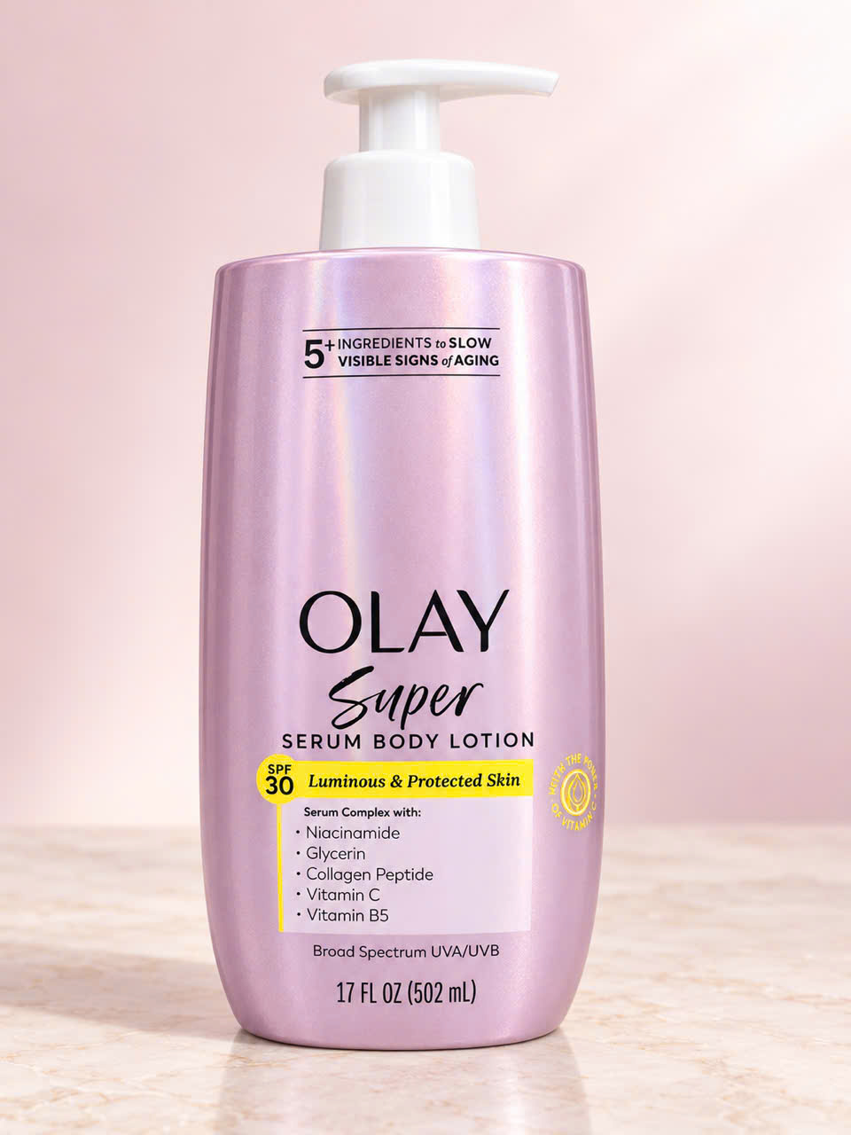 Olay Super Serum Body Lotion, SPF 30, Daily UV Protection, 17 fl oz