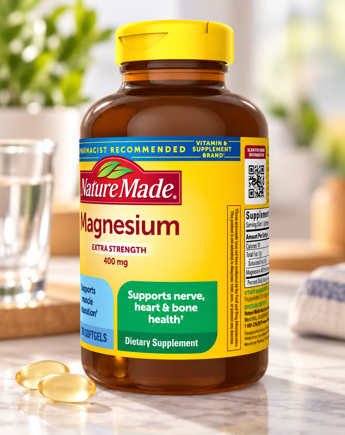 Nature Made Extra Strength Magnesium 400 mg., 180 Softgels 2