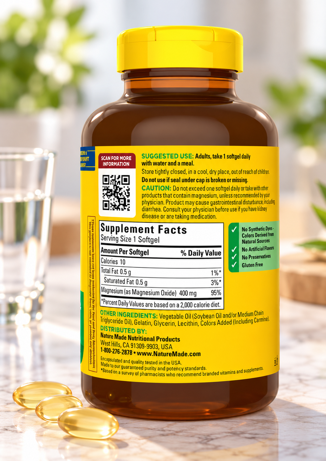 Nature Made Extra Strength Magnesium 400 mg., 180 Softgels 3
